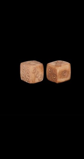 Ancient Roman Hand - Carved Bony Dice,  C 250 - 300 Ad.  Legion Soldiers Gambling Game