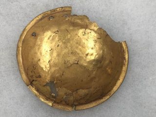 Killer Rare Authentic Pre Columbian Mayan Gold Gorget Pendant