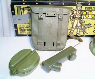 Vintage 1960s GUNG HO Commando Outfit by Marx Toy Machine Gun,  Box,  More RARE 7