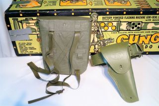 Vintage 1960s GUNG HO Commando Outfit by Marx Toy Machine Gun,  Box,  More RARE 8