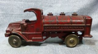 Antique Large Size Champion Cast Iron Mack Gasoline Truck - Circa 1920 
