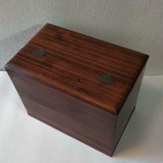 Japanese Wooden Sewing Box Accessory Case 32.  5 20 26 cm Vintage Rare F/S E4 4