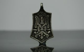 Viking Period Silver Pendant,  Scandinavian Mythological Amulet 900 - 1050 Ad
