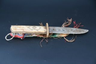 Old Mahakala Carved Antique Fighting Knife Tibetan Handmade Sword vintage Nepal 7