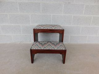 HENKEL HARRIS Mahogany Chippendale Style Bed Steps 3