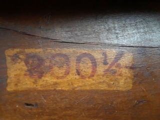 Rare ESTATE Find ANTIQUE Limbert Mission foot stool Signed - numbered - Leather 4