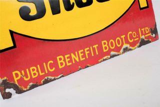Vintage c1900 Benefit Boots and Shoes - Public Benefit Boot Co.  - Enamel Sign 4