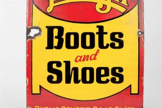 Vintage c1900 Benefit Boots and Shoes - Public Benefit Boot Co.  - Enamel Sign 7