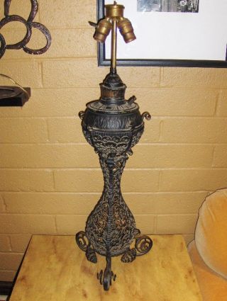 Antique Bradley & Hubbard Manufacturing Company 33 " Victorian Lamp Wow$$$$$$$$$$