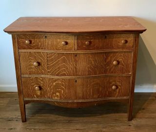 Antique Tiger Oak Dresser 4