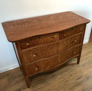 Antique Tiger Oak Dresser 6