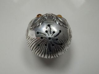 RARE ANTIQUE GORHAM STERLING MAN IN THE MOON CONDIMENT SHAKER GLASS EYES C1880 ' S 6