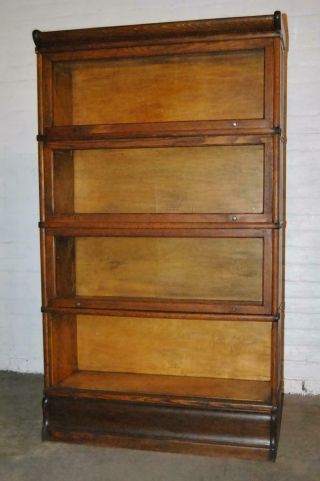 Antique Wernicke 4 Stack Barrister Bookcase Quarter Sawn Oak