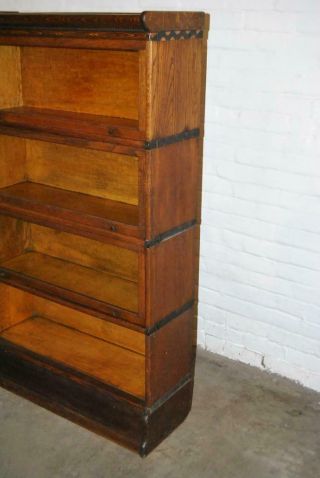 Antique Wernicke 4 stack Barrister Bookcase Quarter Sawn Oak 2