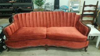 Victorian Or Vintage Sofa - Warm Tomato Red