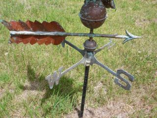 Antique Large Copper Eagle Weathervane Hand Crafted American Folk Art 12