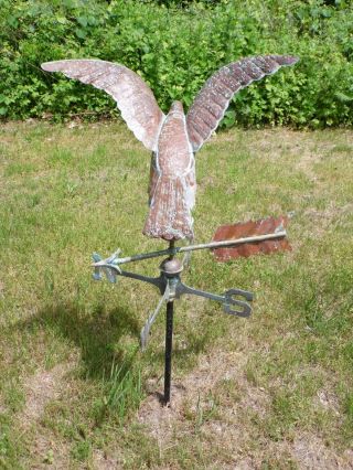 Antique Large Copper Eagle Weathervane Hand Crafted American Folk Art 5