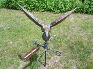 Antique Large Copper Eagle Weathervane Hand Crafted American Folk Art 8