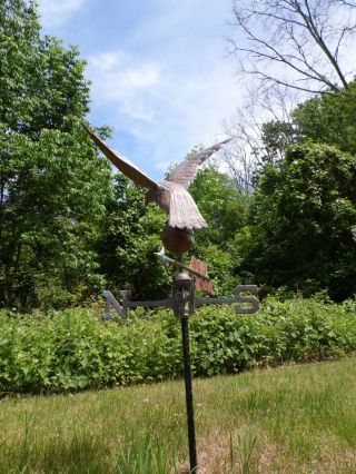 Antique Large Copper Eagle Weathervane Hand Crafted American Folk Art 9