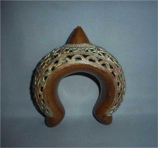 Antique Cameroon Grassland Top High Aged Tribal Bronze Rich Decorated Bracelet