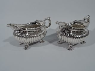 Whiting Gravy Boats - 1214 - Antique Georgian Sauce - American Sterling Silver