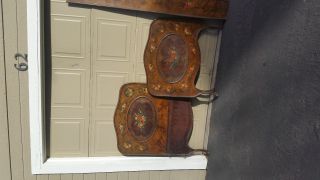 Made in Vienna Hand Painted Tole Twin beds (2) Early 1900s 5