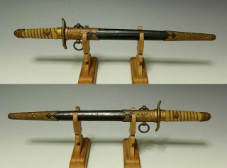Japan Antique tanto gunto koshirae katana sword first tsuba samurai yoroi WW 武将 11