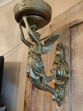 Vintage Metal Angel Sconce 3