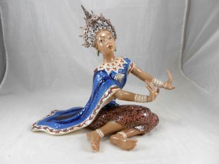 Fabulous Rare Dahl Jensen Siamese Temple Dancer Ceramic Figurine Style 1125