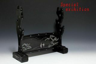 Japan Antique Edo Big Raden Katana Sword Stand Yoroi Koshirae Armor Samurai Good