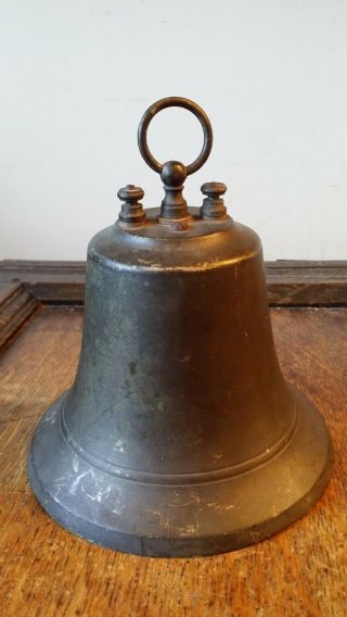 Antique Vintage Electric Bell Cast Brass / Nickel