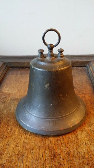 ANTIQUE VINTAGE ELECTRIC BELL CAST BRASS / NICKEL 5