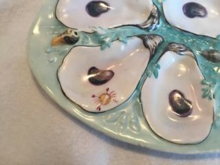 Antique Union Porcelain UPW Clam Shell Shape Oyster Plate 1 4