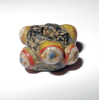 Phoenician Era Bulbous Eye Bead - Black Sea Region - 500 To 200 Bc - Raised Eyes