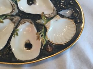 Antique Union Porcelain UPW Clam Shell Shape Oyster Plate 3 4