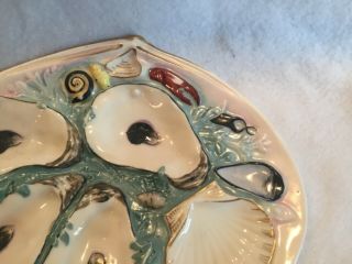 Antique Union Porcelain UPW Clam Shell Shape Oyster Plate 2 6