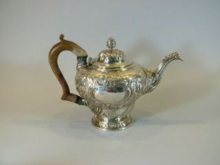 Antique George Iii English Sterling Silver Georgian Teapot Ca.  1810 London Marks