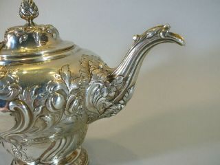 Antique George III English Sterling Silver Georgian Teapot ca.  1810 London Marks 2