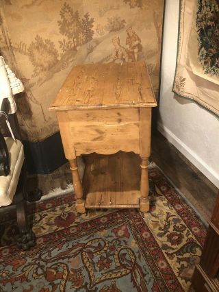 Antique Irish Pine Kitchen Dough Table 19th Century Shabby Cottage Chic 5