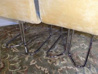 Design Institute of America tubular chrome dining chair by Milo Baughman 1 or 2 2