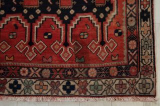 5.  74x4.  4ft.  Antique Hand - Knotted Persian Tribal Area Rug,  Red Vintage Boho Rug 7