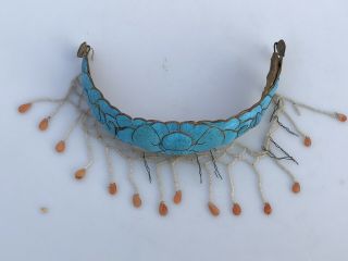 Antique Chinese Kingfisher Feather Hair Ornament 5