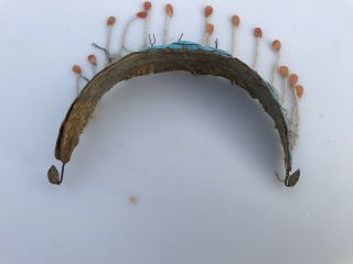 Antique Chinese Kingfisher Feather Hair Ornament 9