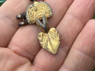 Lovely Ancient Gilded Silver Fibula c 5 - 6thc 4
