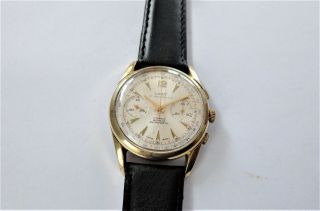 1960 ' S GOLD CAPPED LIMIT 17 JEWELLED CHRONOGRAPH WRIST WATCH IN ORDER 10