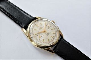 1960 ' S GOLD CAPPED LIMIT 17 JEWELLED CHRONOGRAPH WRIST WATCH IN ORDER 2