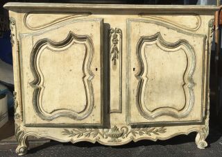 Louis Xv Painted Antique French Enfilade Buffet Sideboard