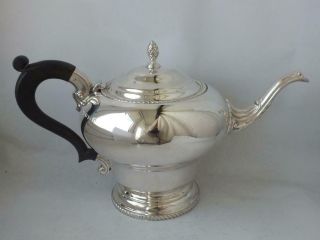 Large Solid Sterling Silver Tea Pot 1969/ L 28.  5 Cm/ 725 G