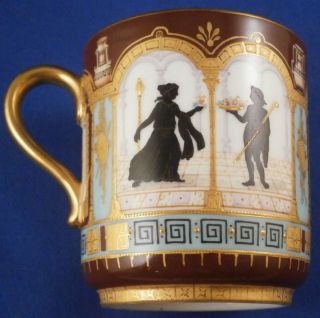 Antique 19thc Copeland Spode Porcelain Silhouette Cup English England Porzellan