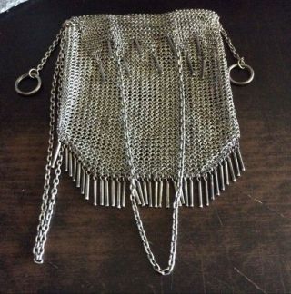 Russian Antique Purse Ladies Bag Reticule Silver 84 - КФ.  347.  8 GR 7